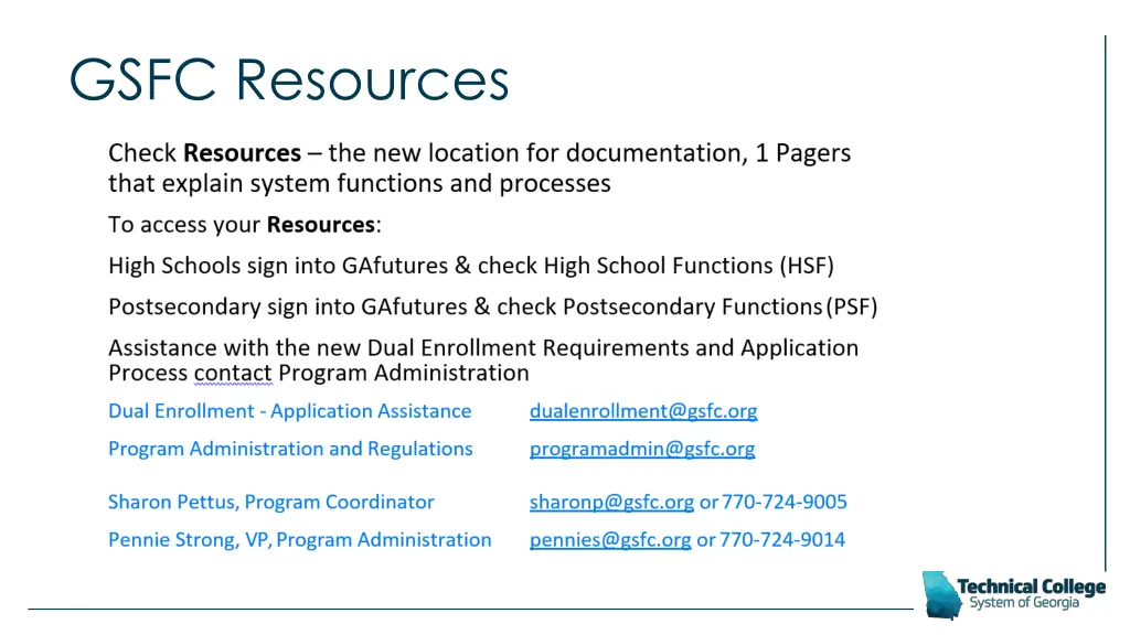 gsfc resources