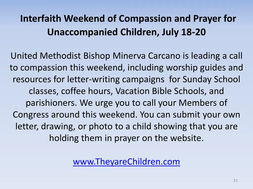 interfaith weekend of compassion and prayer