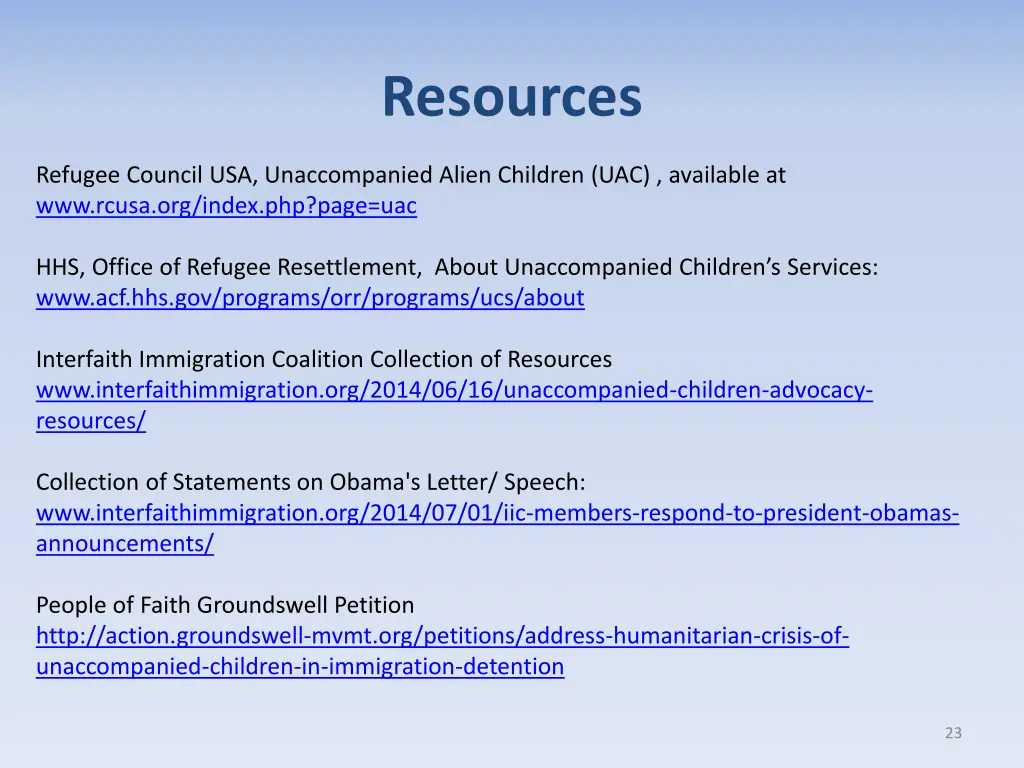 resources
