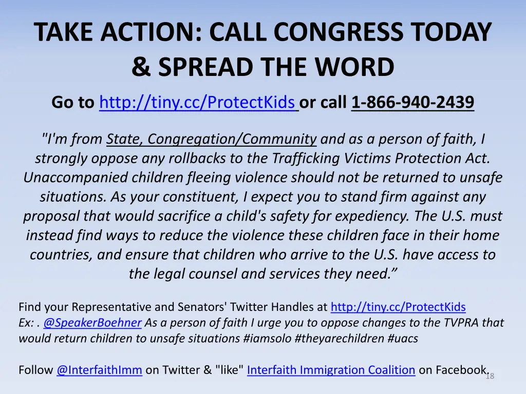 take action call congress today spread the word