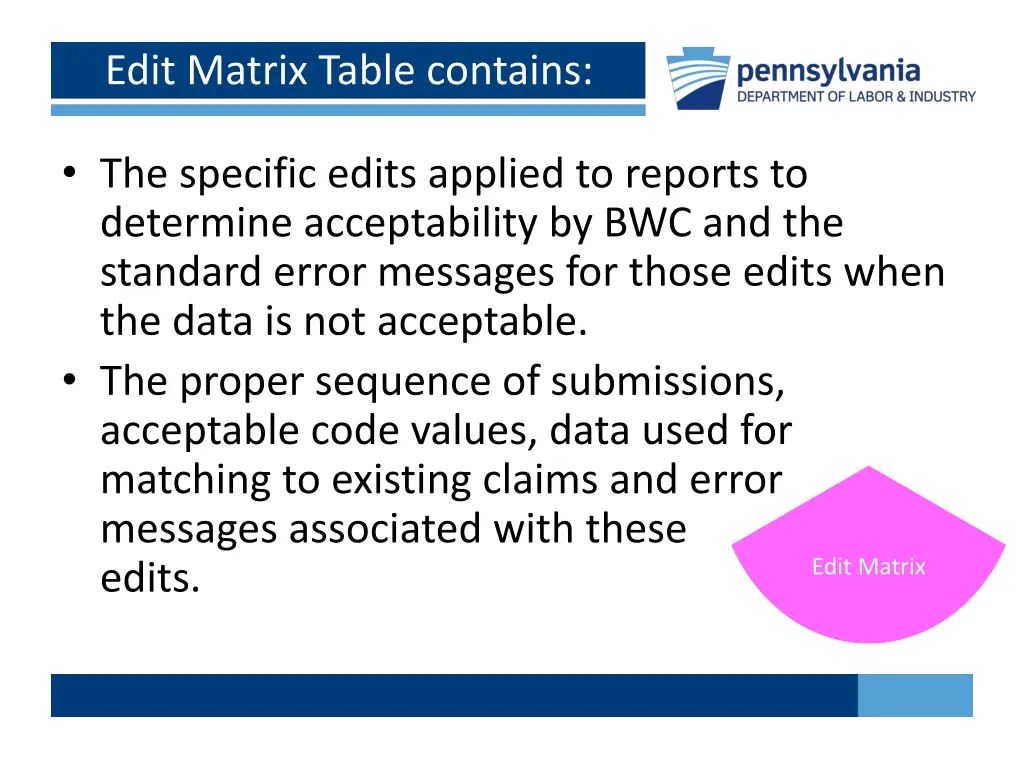 edit matrix table contains