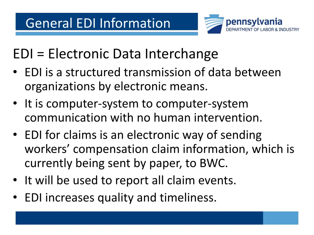 general edi information