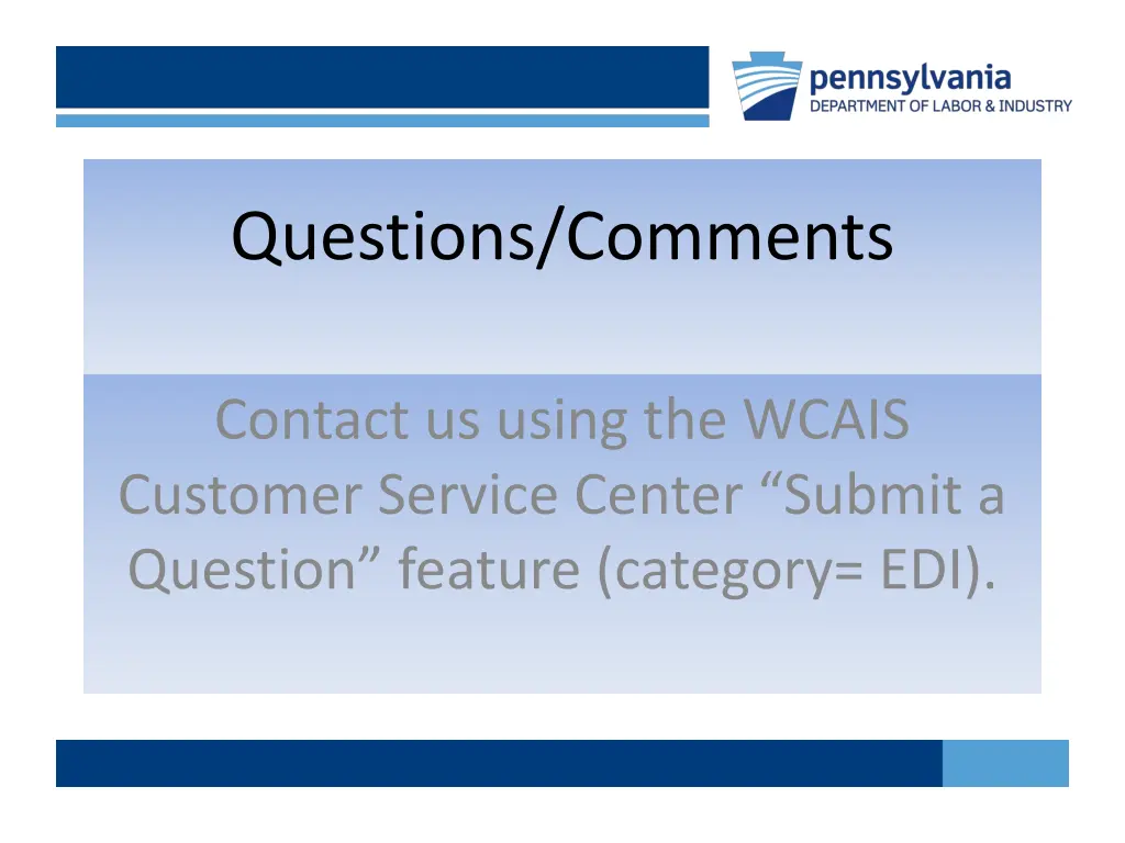 questions comments