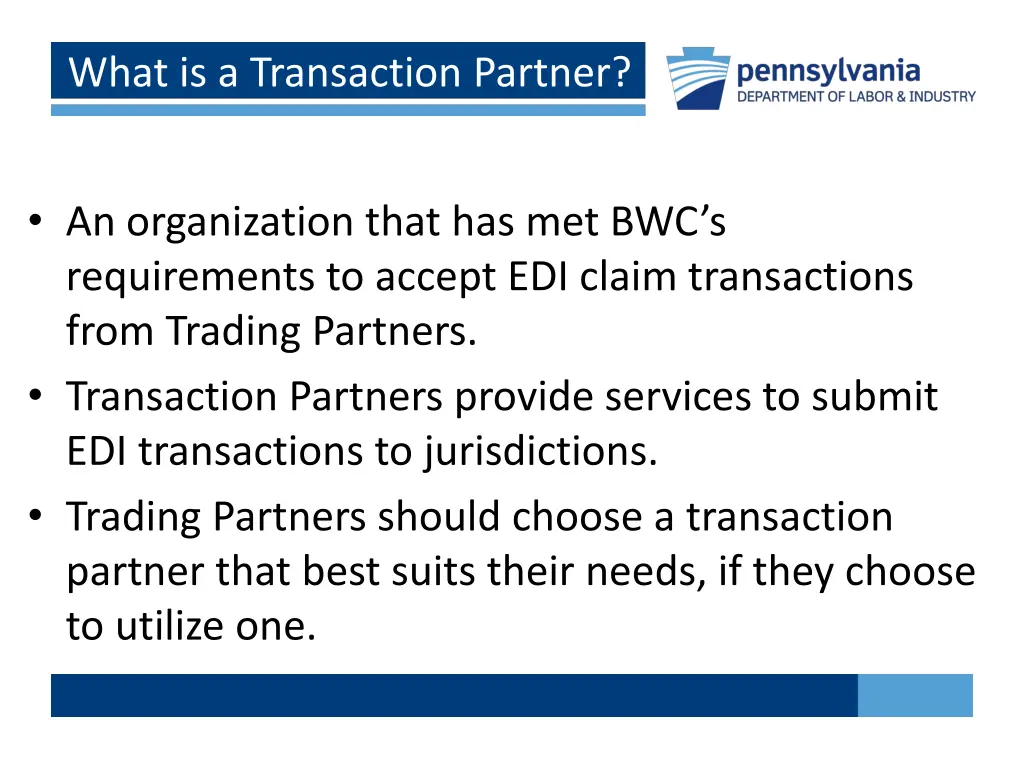 what is a transaction partner