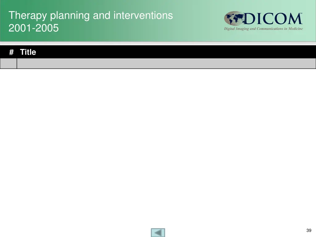 therapy planning and interventions 2001 2005