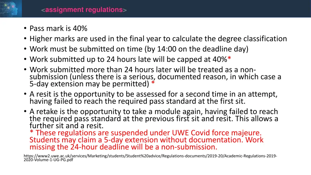 assignment regulations