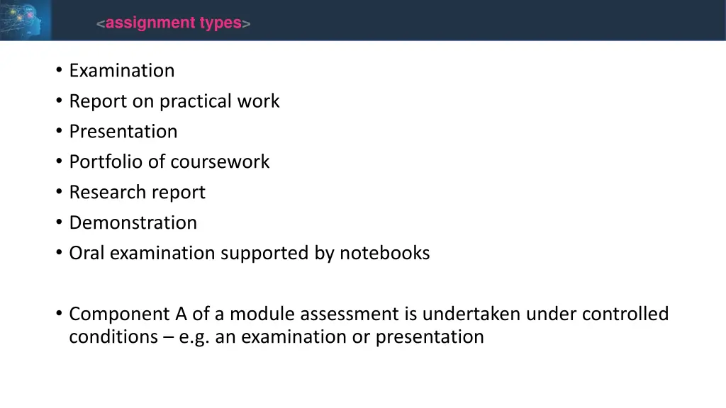assignment types