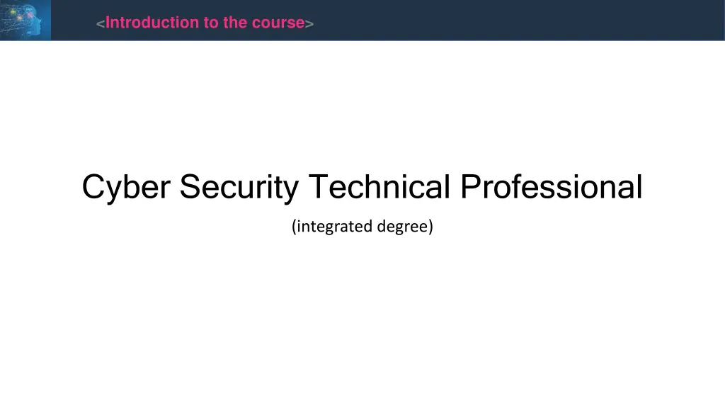 introduction to the course