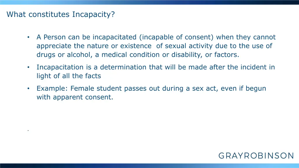 what constitutes incapacity