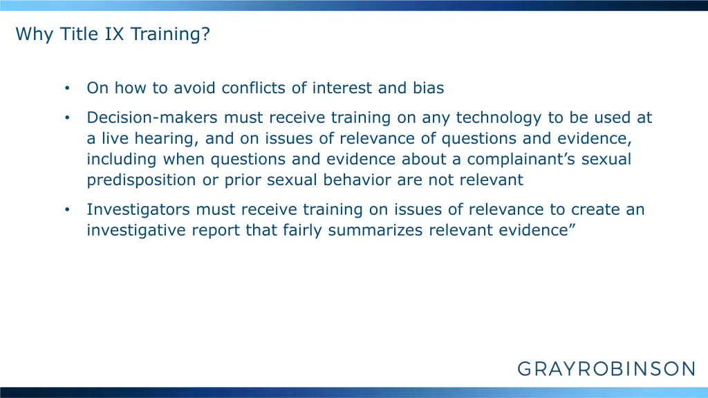 why title ix training 1