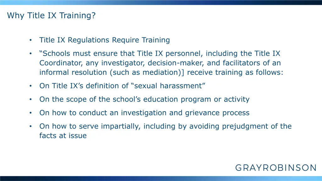 why title ix training