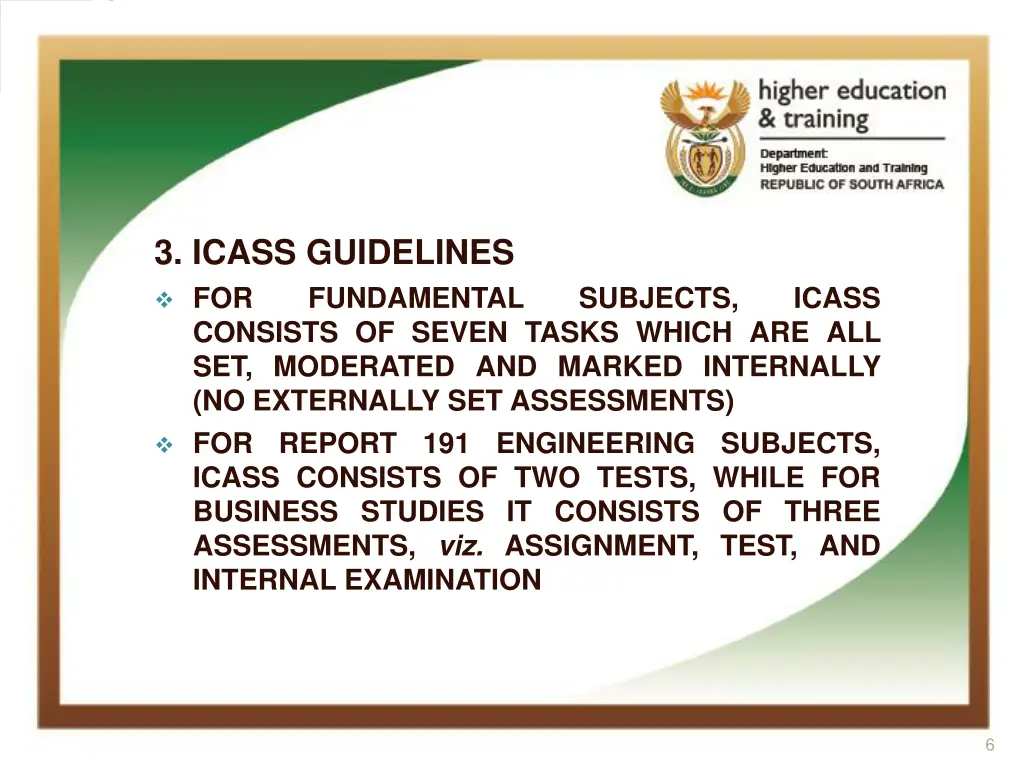 3 icass guidelines for fundamental consists