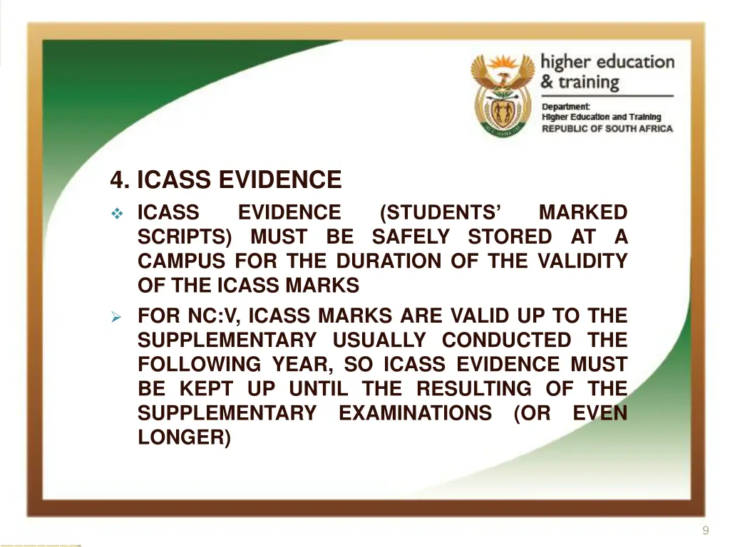 4 icass evidence icass scripts must be safely