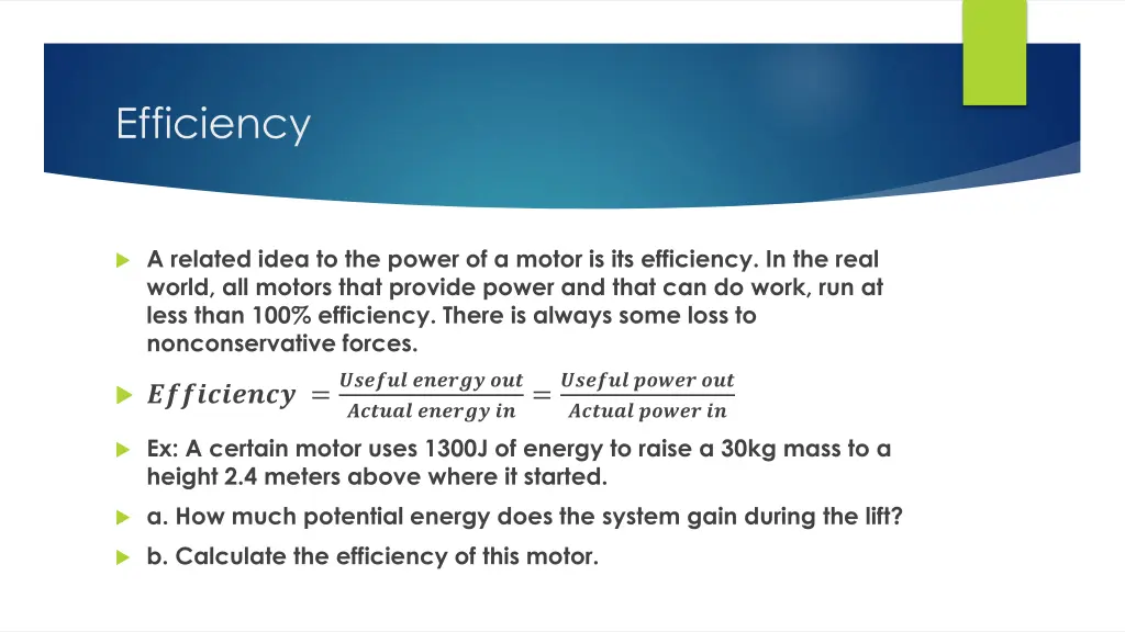 efficiency