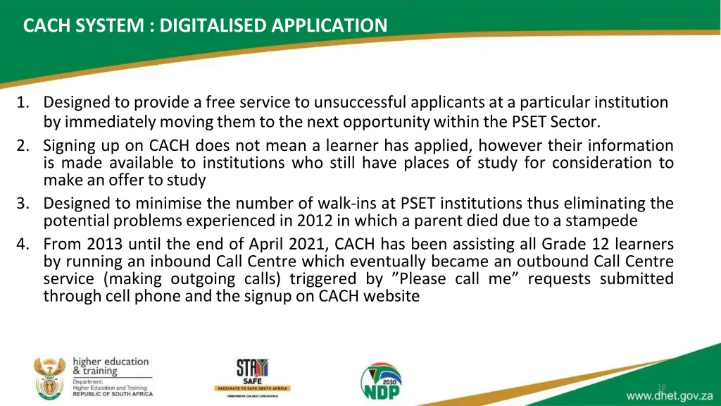 cach system digitalised application