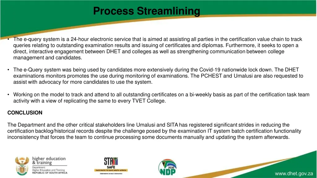 process streamlining