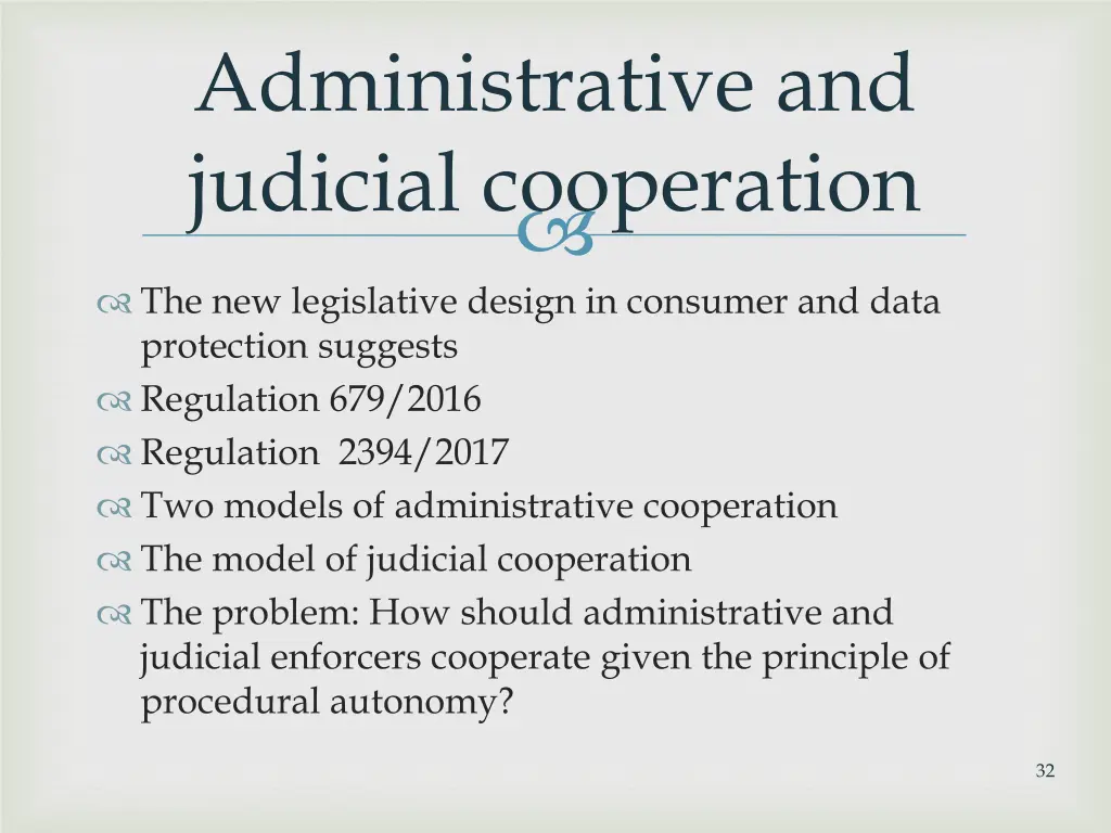 administrative and judicial cooperation