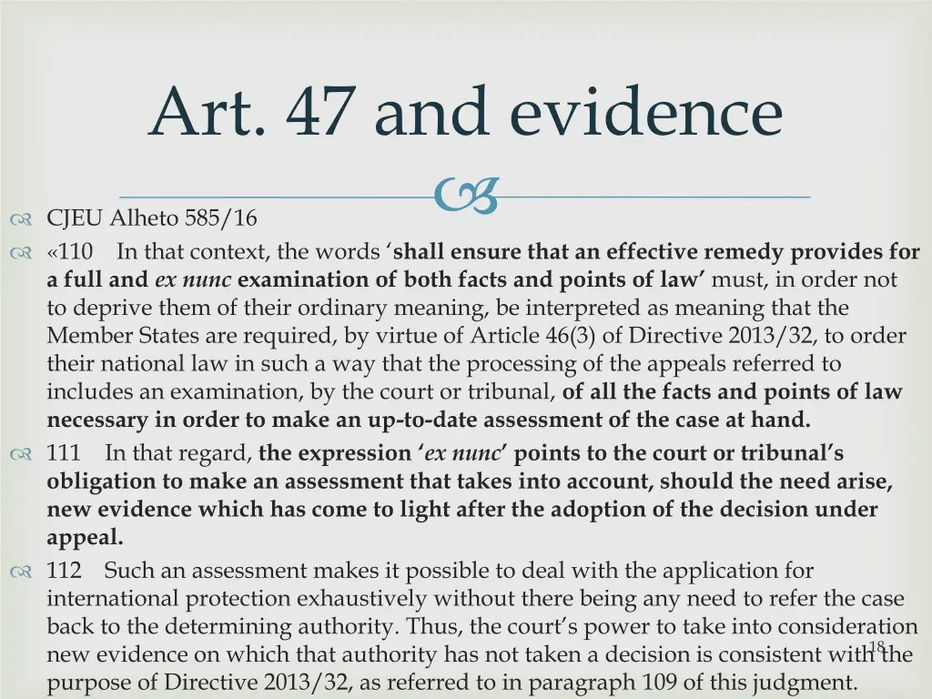 art 47 and evidence