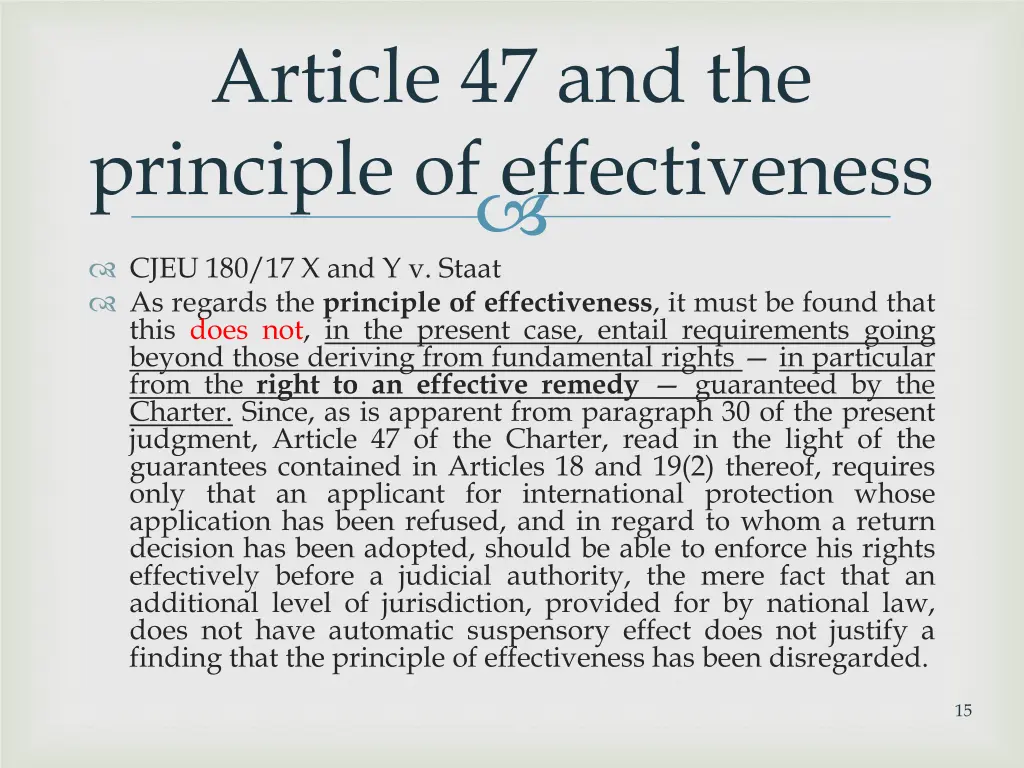 article 47 and the principle of effectiveness 1