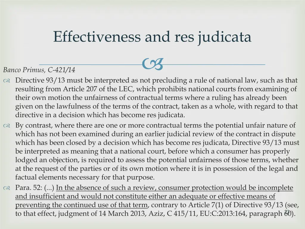 effectiveness and res judicata