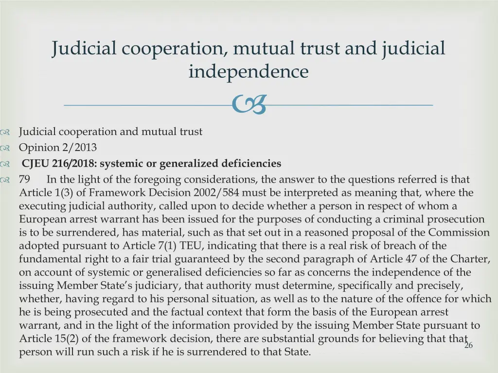 judicial cooperation mutual trust and judicial