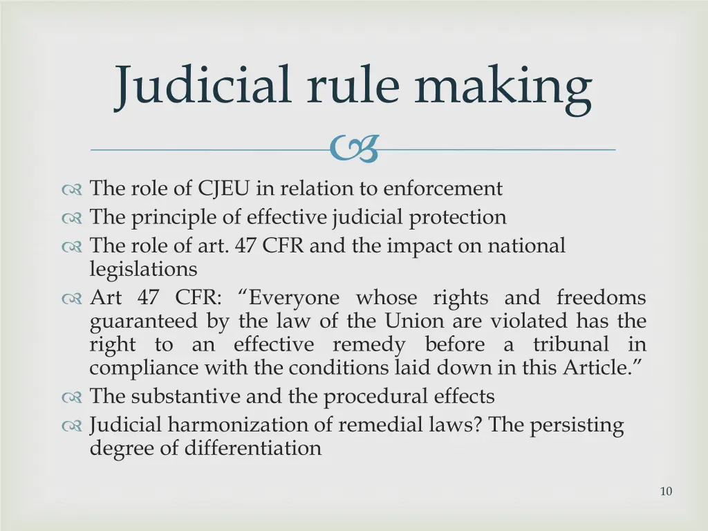 judicial rule making