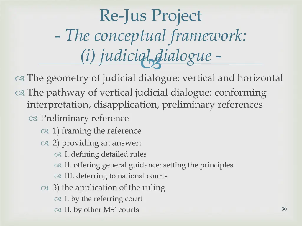 re jus project the conceptual framework
