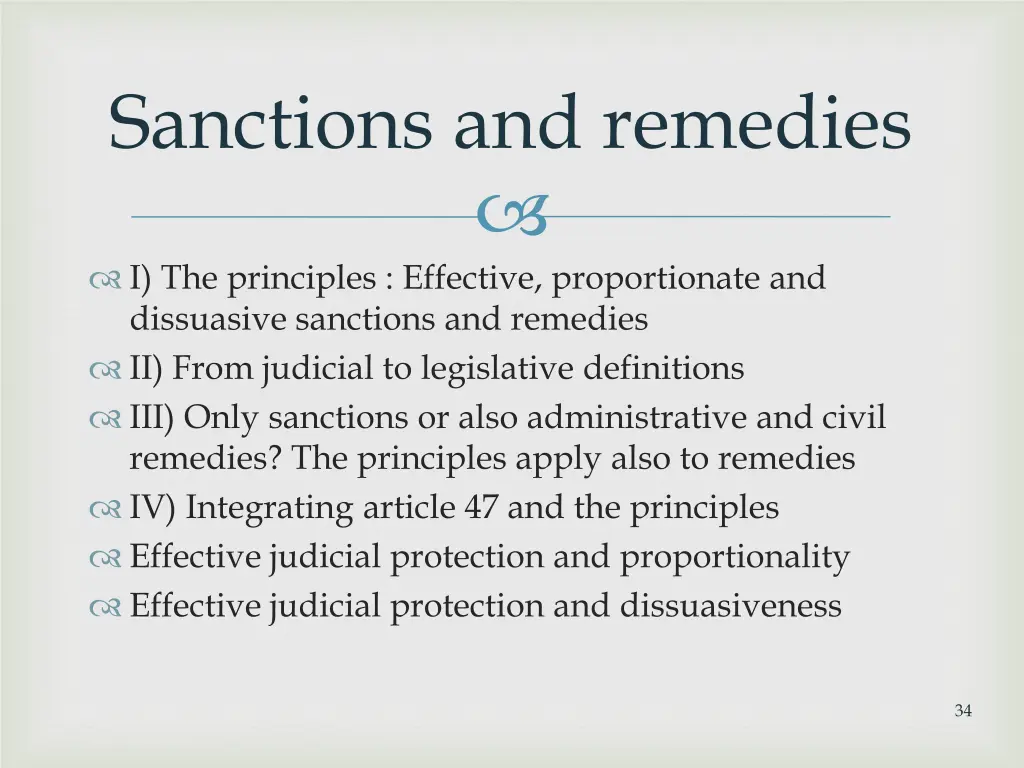 sanctions and remedies