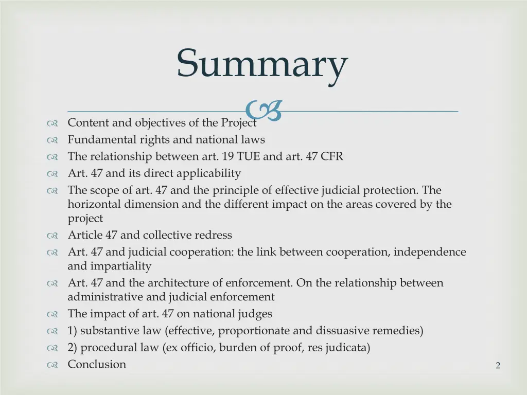 summary