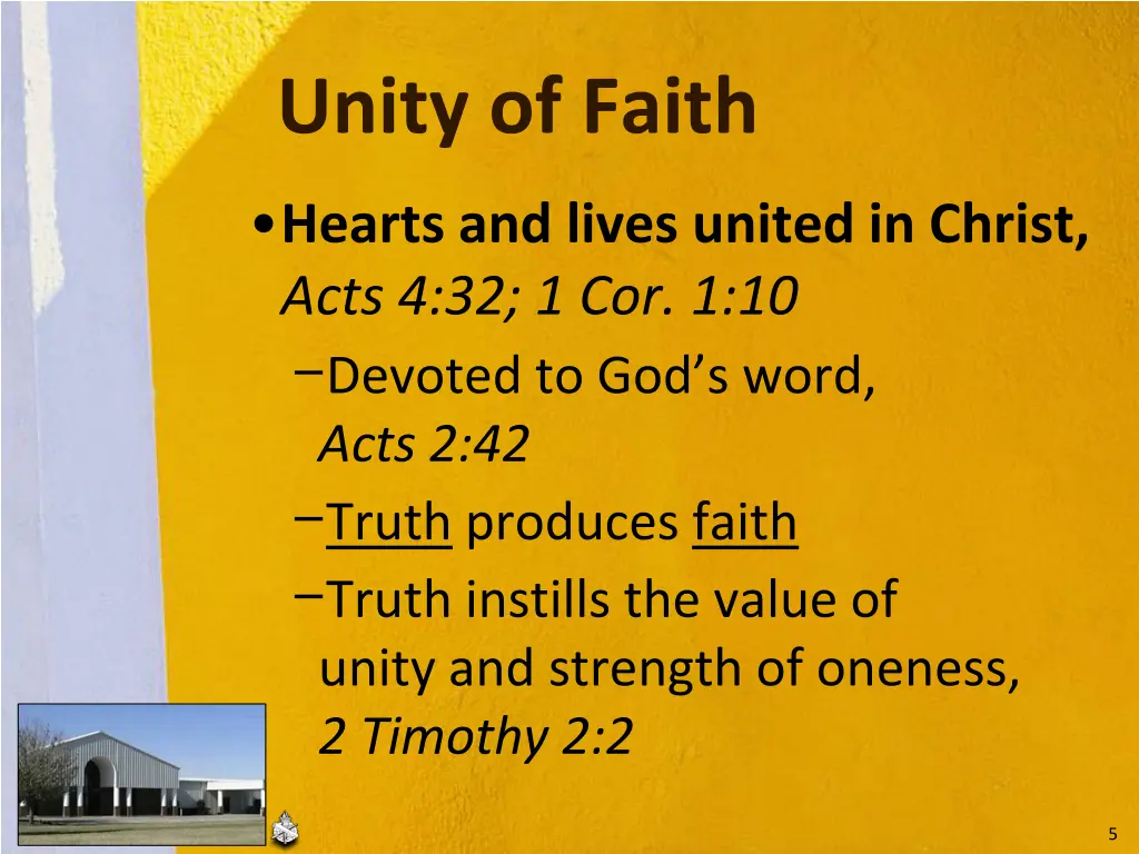 unity of faith