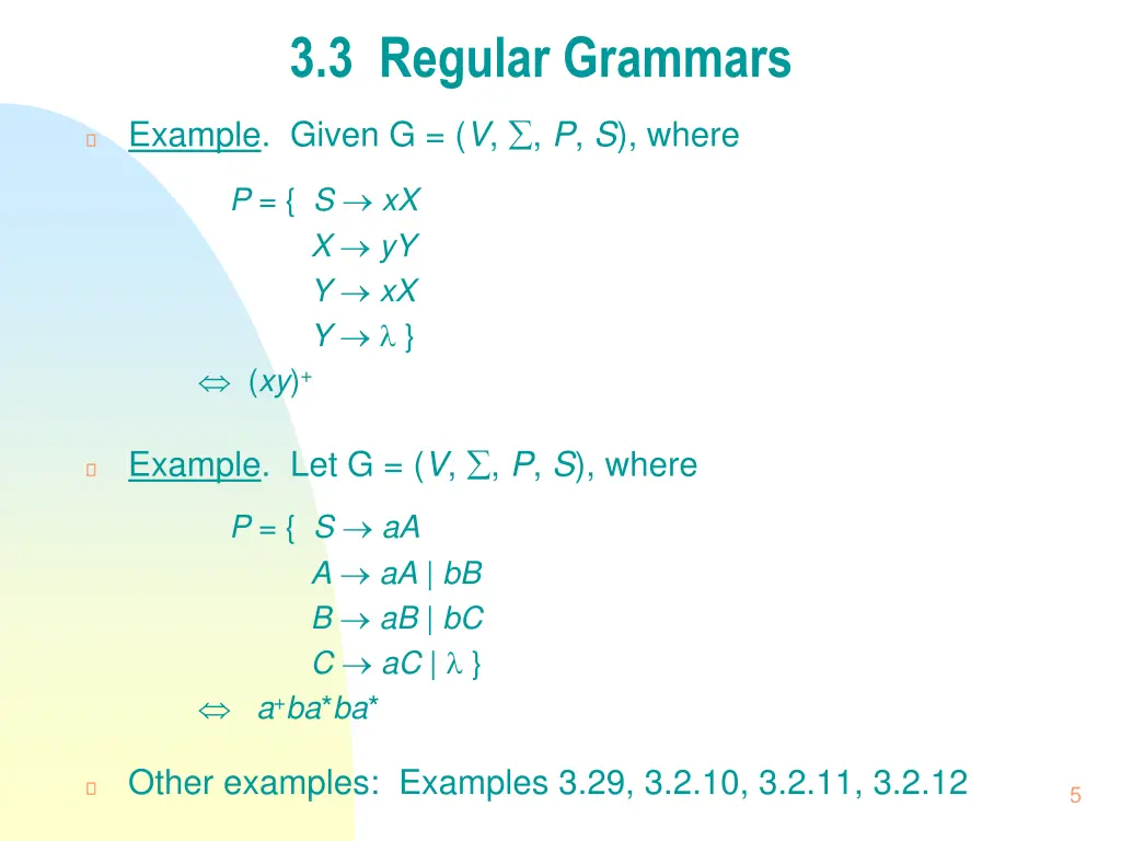 3 3 regular grammars