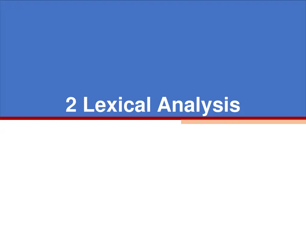 2 lexical analysis