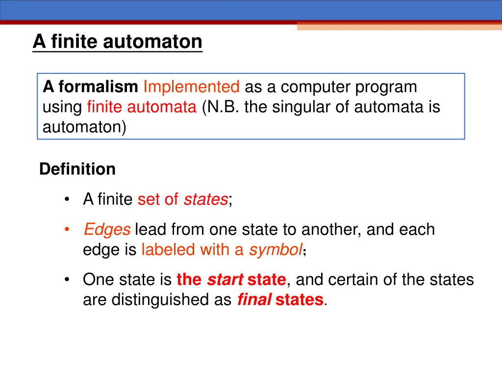 a finite automaton