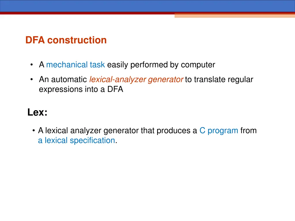 dfa construction