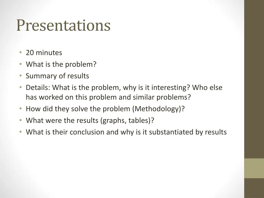 presentations