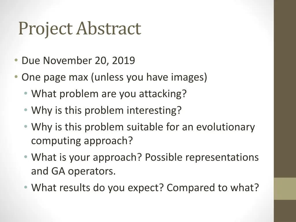 project abstract