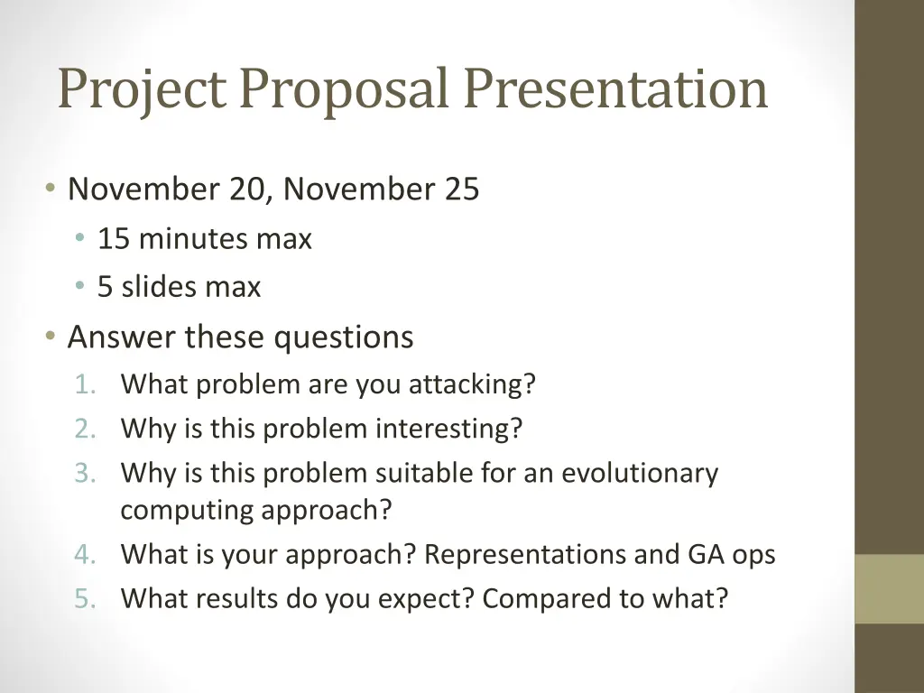 project proposal presentation