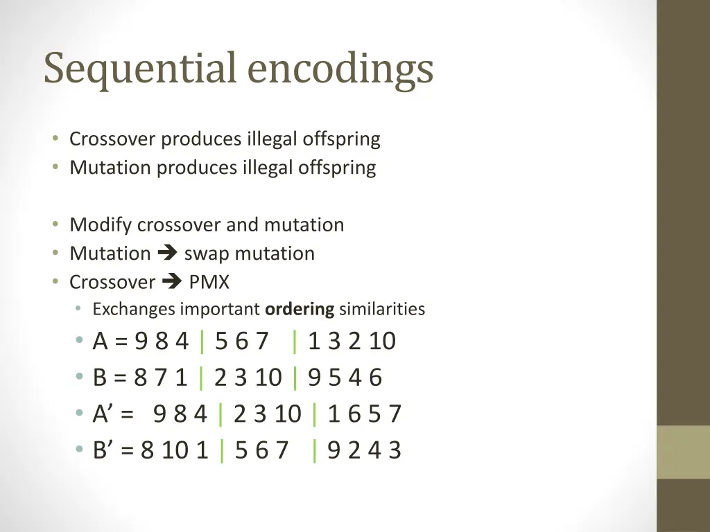 sequential encodings
