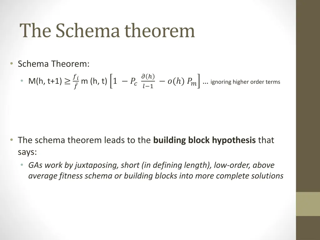 the schema theorem
