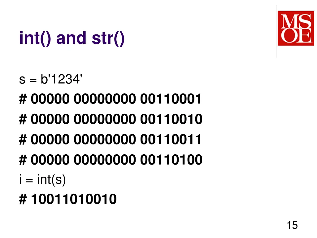 int and str