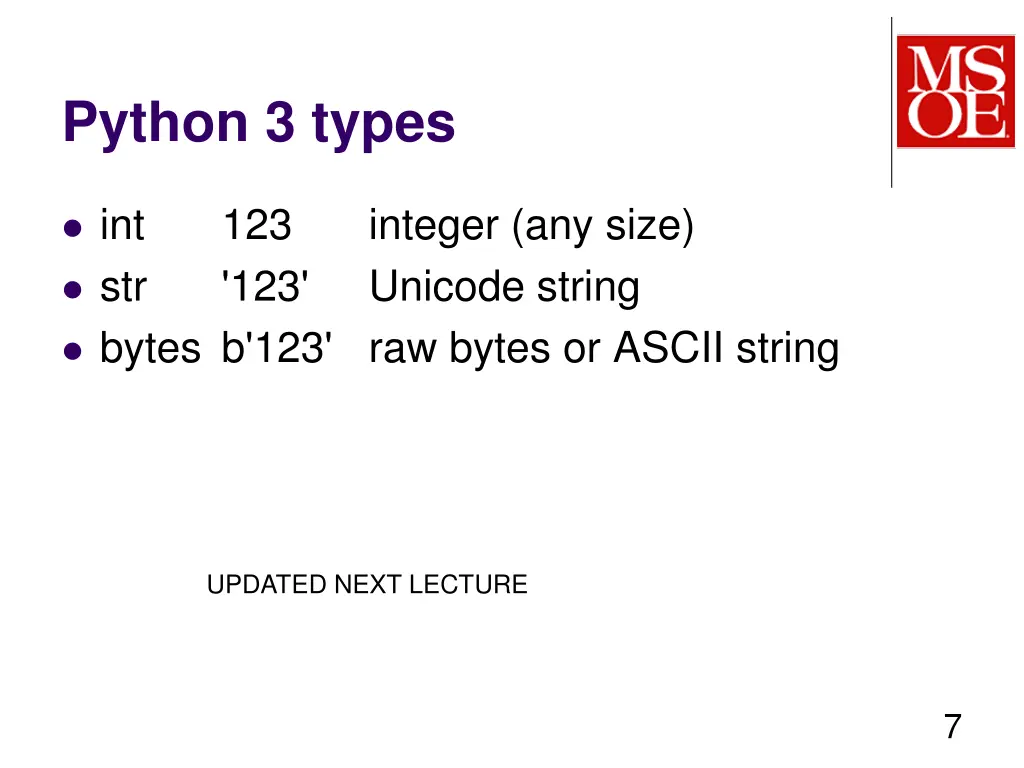 python 3 types