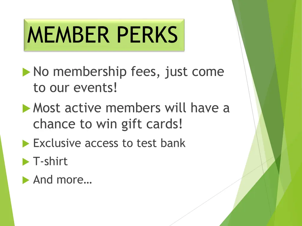 member perks