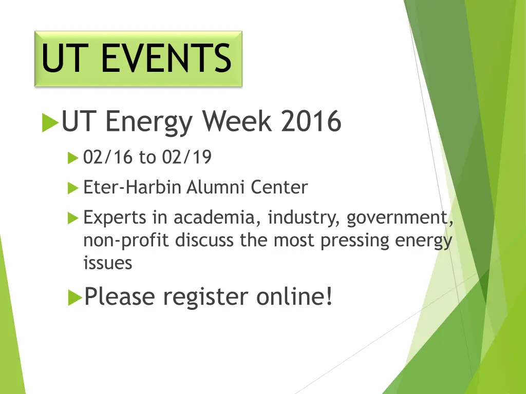 ut events