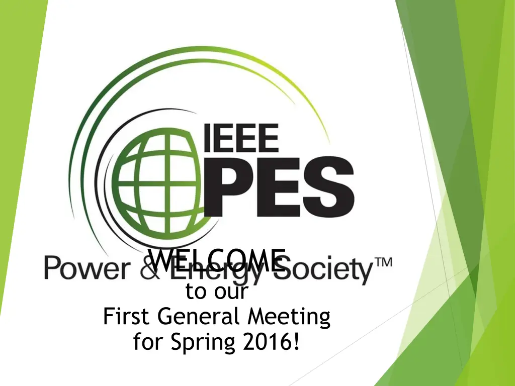 welcome to our first general meeting for spring