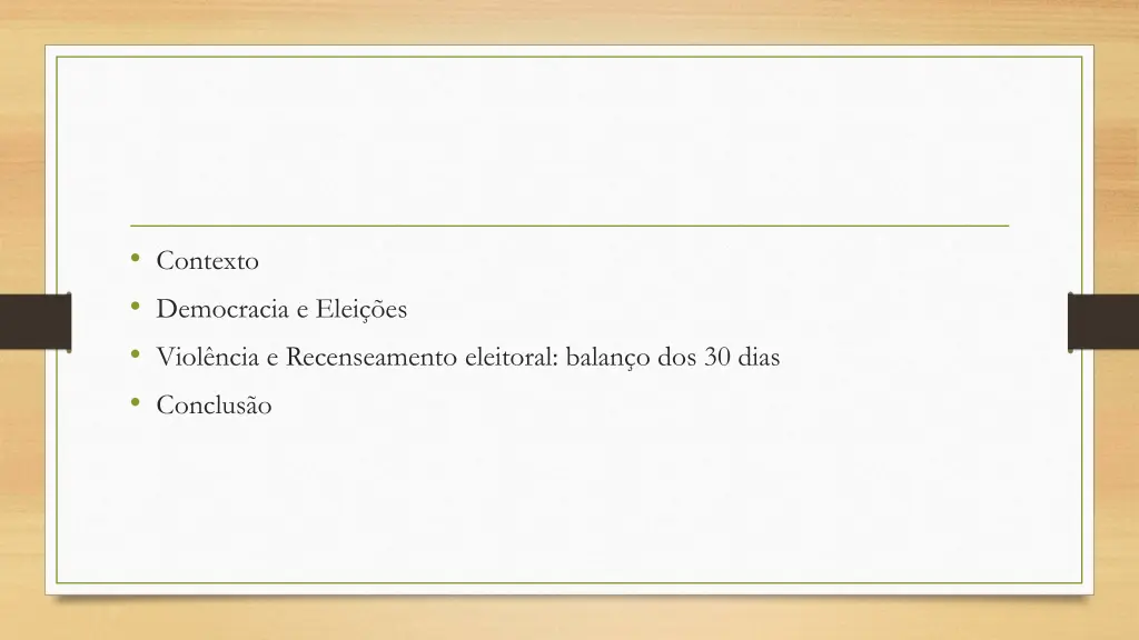 contexto democracia e elei es viol ncia