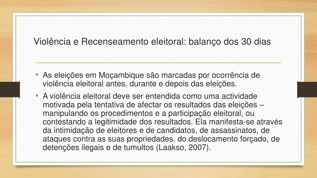 viol ncia e recenseamento eleitoral balan 1