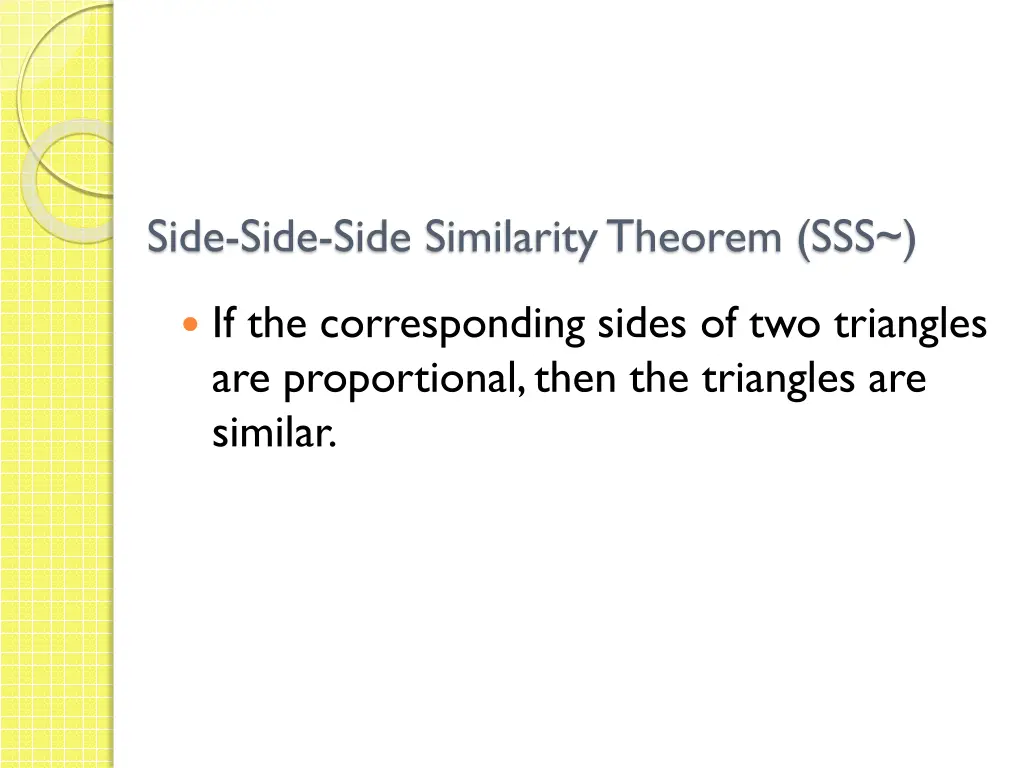 side side side similarity theorem sss