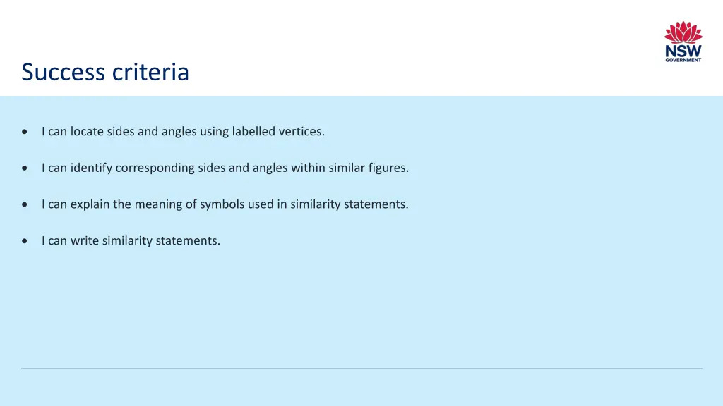 success criteria