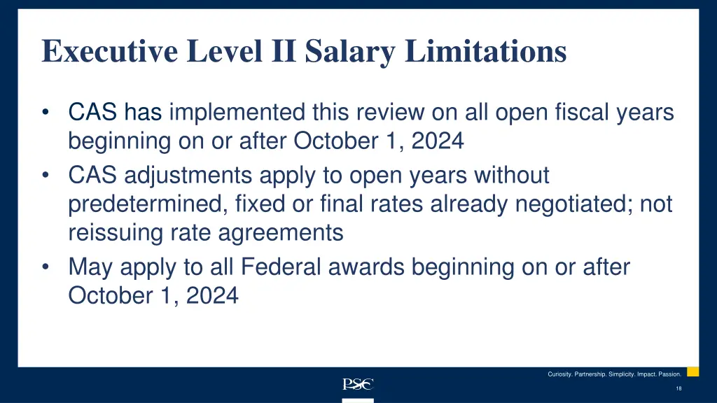 executive level ii salary limitations 1