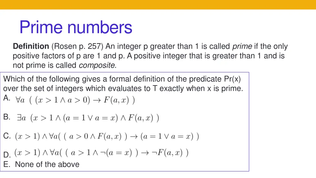 prime numbers